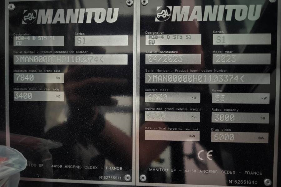 Manitou M30-4 Valid inspection, *Guarantee, Diesel, 4x4 Dr 2023 MANITOU - M30-4 - 62174 M30-4 Valid inspection, *Guarantee...
