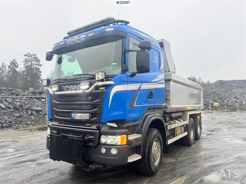 Scania R560 6x4 tipper truck, snow plough equipped, with 2013 22087 R560 6x4 tipper truck, snow plough equipped, with 2013...