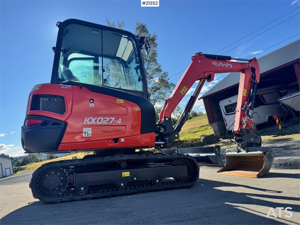 Kubota KX027-4 Mini Excavator w/ 2 buckets. 130 hours! 2022 21352 KX027-4 Mini Excavator w/ 2 buckets. 130 hours! 2022 1 i...