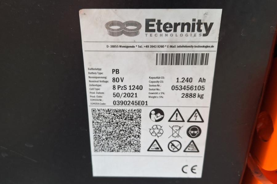 Toyota 9FBM70T Electric, 7 Tons Capacity, Lift Height 4.7 2022 TOYOTA - 9FBM70T - 63953 9FBM70T Electric, 7 Tons Capacity,...