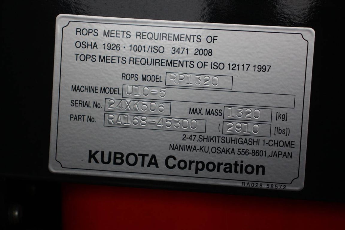 Mini excavator Kubota U10-5 Diesel 7.6kW 2025 New 2025 U10-5 2025 0 image 14