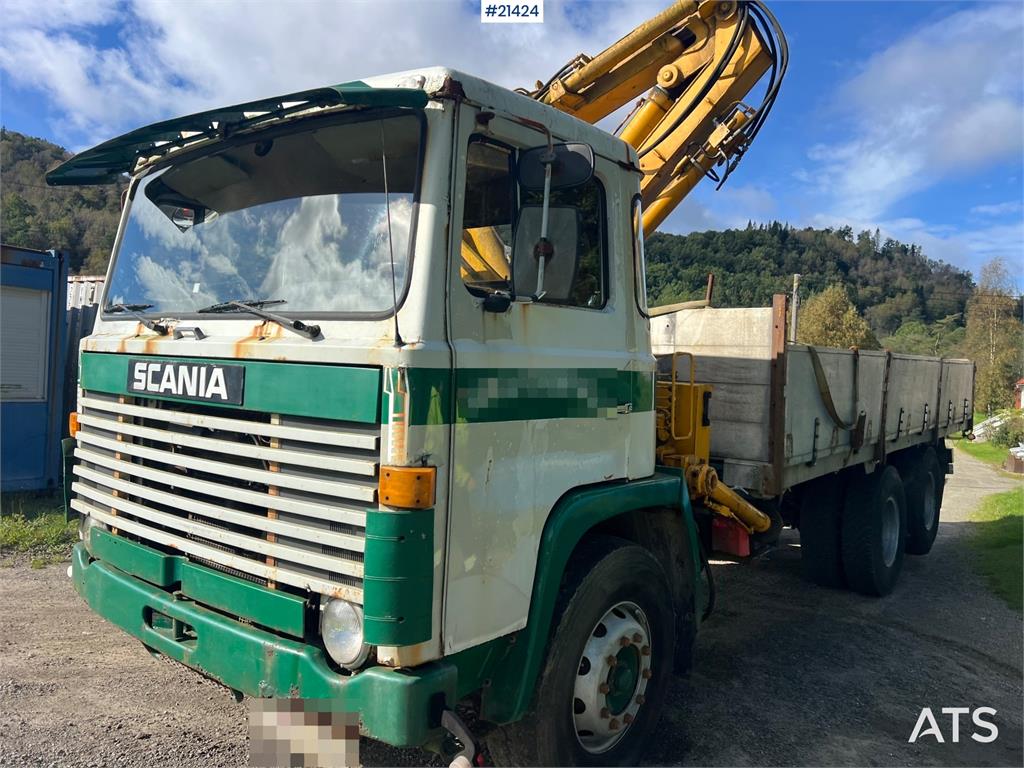Scania LB 81 6x2 Crane truck w/ 10t/m crane and tipper Re 1978 21424 LB 81 6x2 Crane truck w/ 10t/m crane and tipper Re 19...