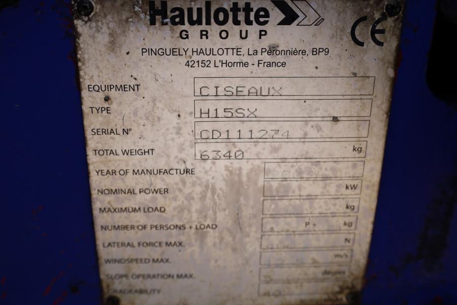 Haulotte H15SX Diesel, 4x4 Drive 15 Working Height, 500kg C 2007 HAULOTTE - H15SX - 90294 H15SX Diesel, 4x4 Drive 15 Worki...