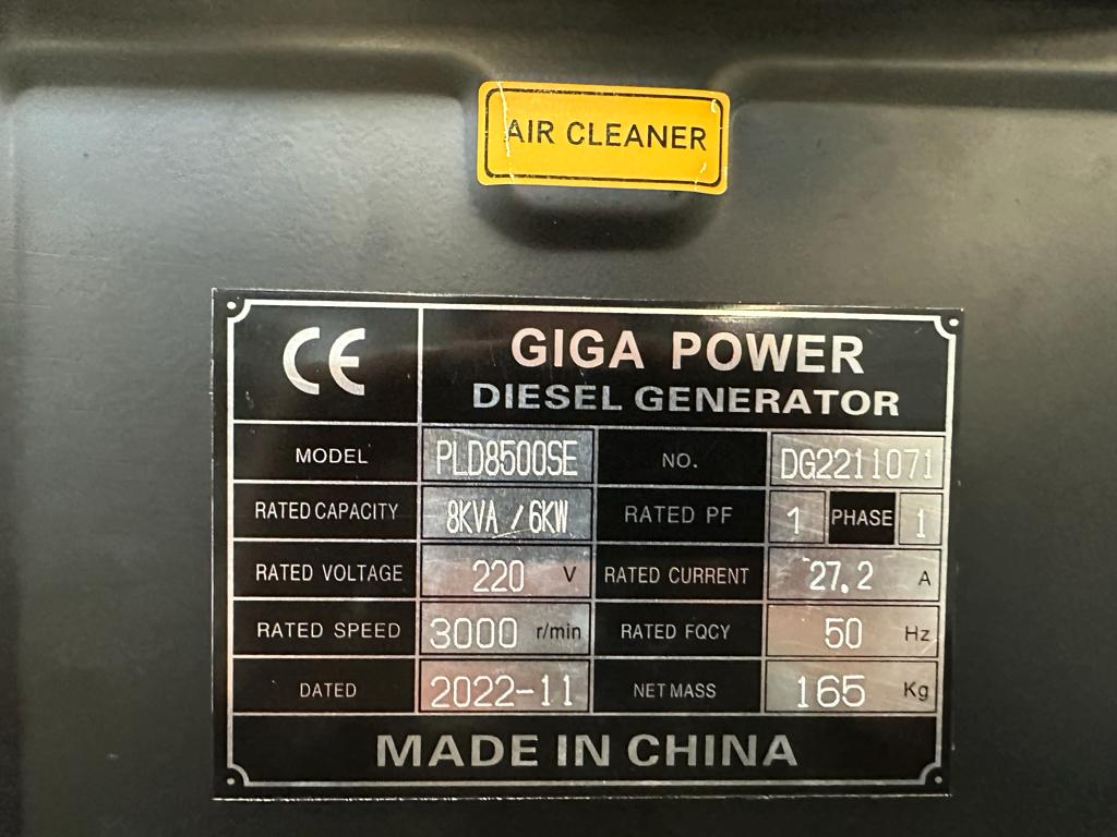 Giga power PLD8500SE 8 kVA silent generator 2022 00031871 Giga power PLD8500SE 8 kVA silent generator 2022 0 image 9