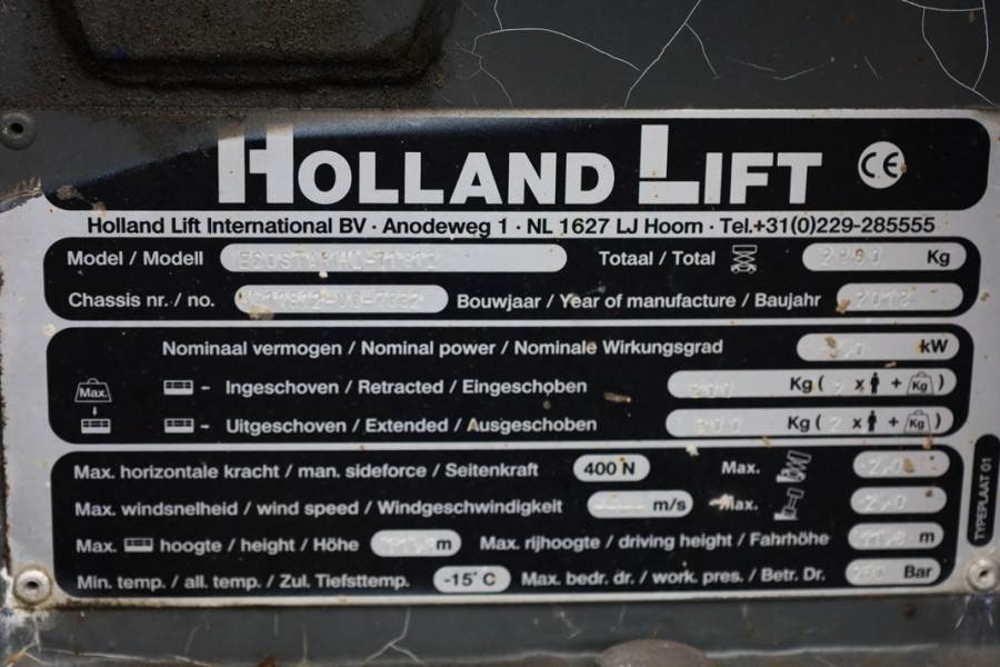 Holland Lift Ecostar HL-11812 Electric, 14m Working Height, 300 2013 HOLLAND LIFT - Ecostar HL-11812 - 63483 Holland lift ...