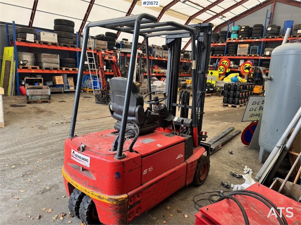 Linde E16 EL Truck w/extensions. 1996 21672 E16 EL Truck w/extensions. 1996 1 Forklift image 5