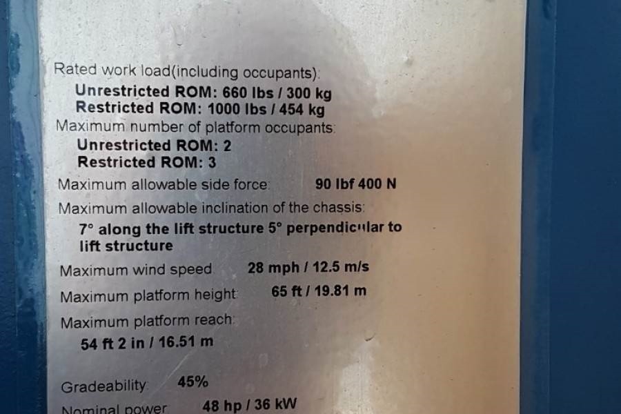 Genie S65XC Valid inspection, *Guarantee! Diesel, 4x4 Dr 2020 GENIE - S65XC - 60550 S65XC Valid inspection, *Guarantee! Di...