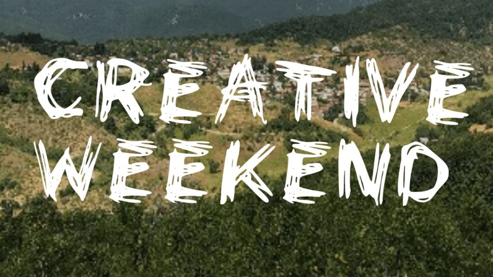 Event poster: Creative weekend presentation of the art residency
