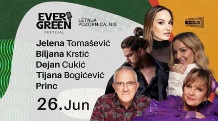 Evergreen festival - Jelena Tomašević, Tijana Bogićević, Princ od Vranje, Dejan Cukić i Bilja Krstić u pratnji orkestra Impresija