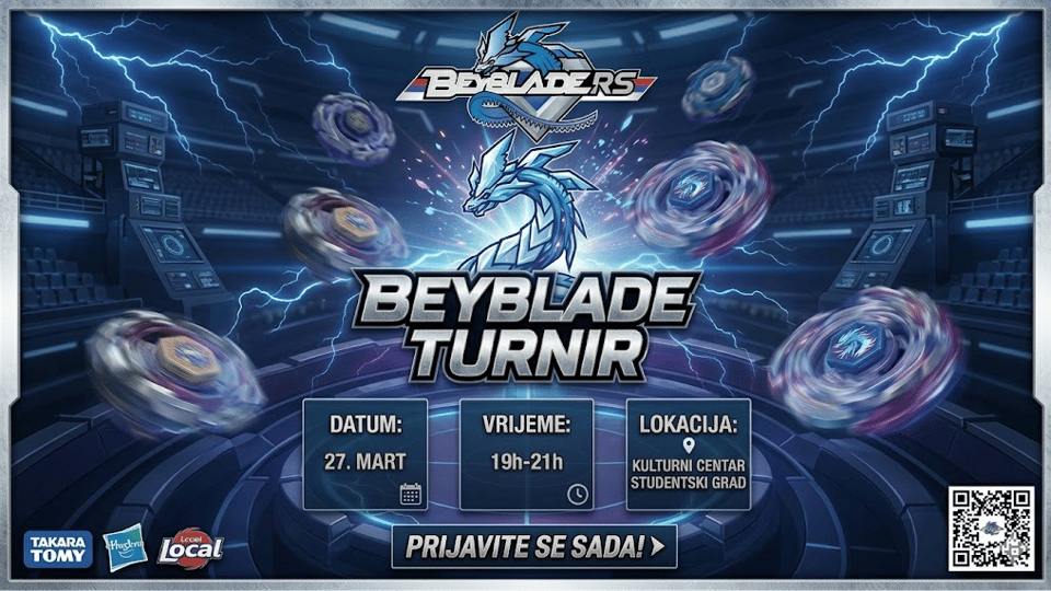 Plakat događaja: Beyblade X turnir by Beyblade.rs