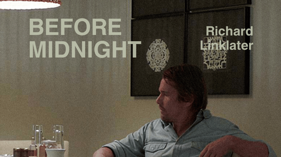 Plakat događaja: Projekcija 'BEFORE MIDNIGHT' sa predavanjem i diskusijom (u originalu sa ruskim titlovima)
