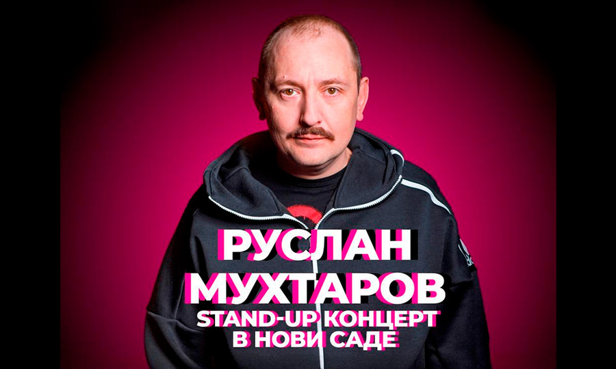 Plakat događaja: Ruslan Muhtarov. Stand-up koncert u Novom Sadu