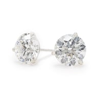 14K White Gold Studs Collection