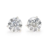 14K White Gold Studs Collection