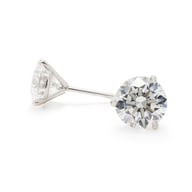 14K White Gold Studs Collection