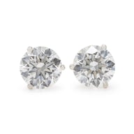 14K White Gold Studs Collection