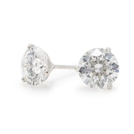 14K White Gold Studs Collection