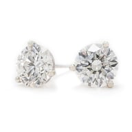 14K White Gold Studs Collection