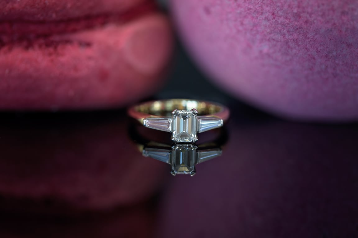 Moissanite Side Stone Engagement Rings