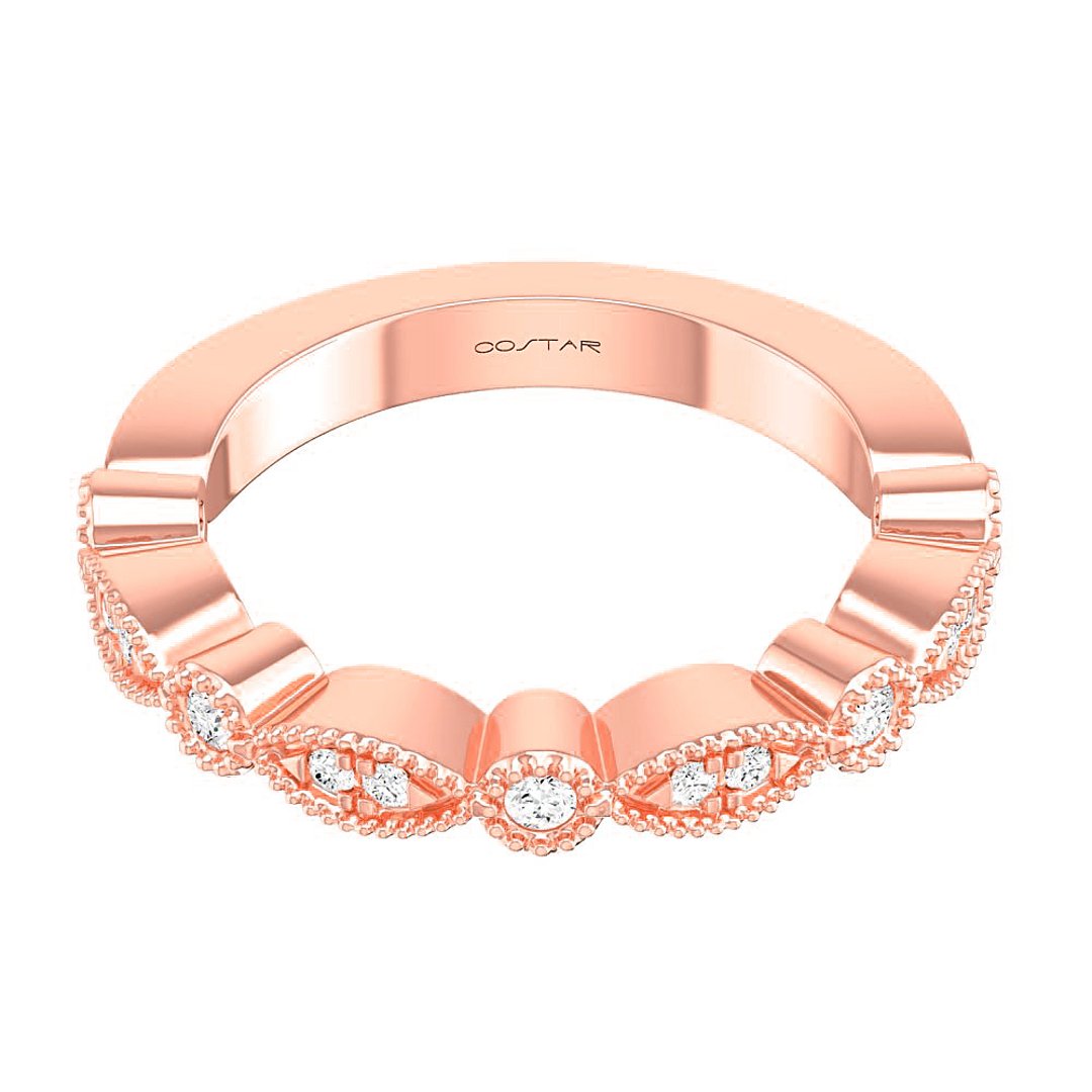 14K Rose Gold Stackables ct Band