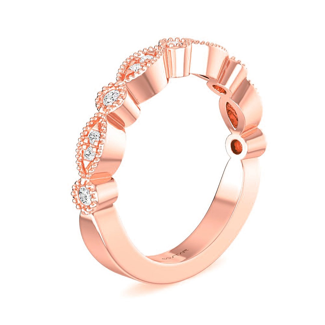 14K Rose Gold Stackables ct Band