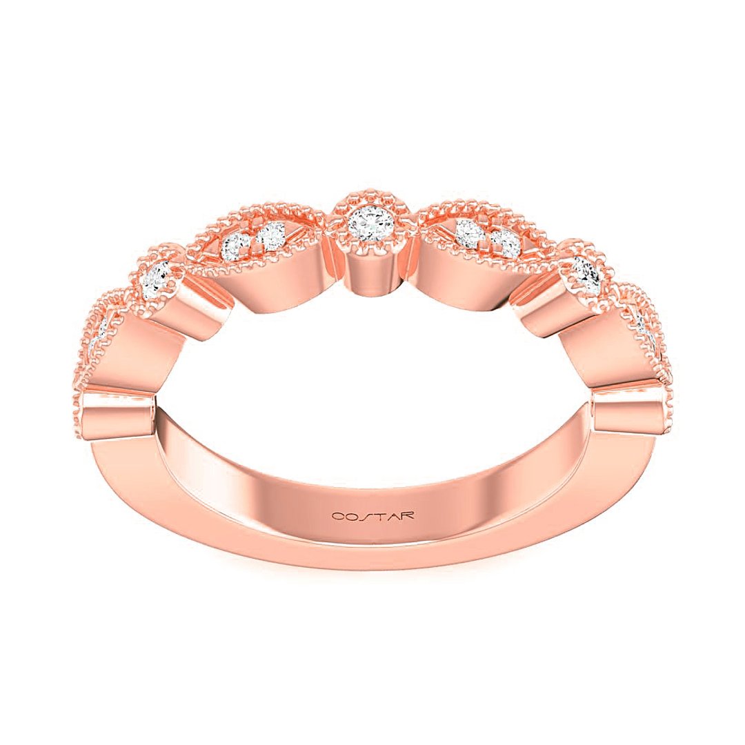 14K Rose Gold Stackables ct Band