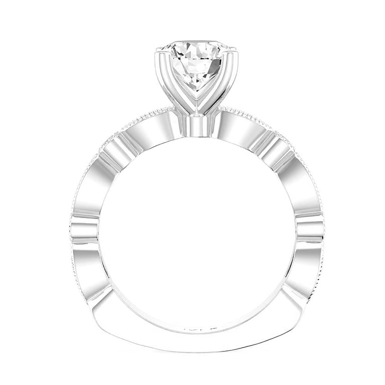 Anna Round White Gold Engagement Ring Design
