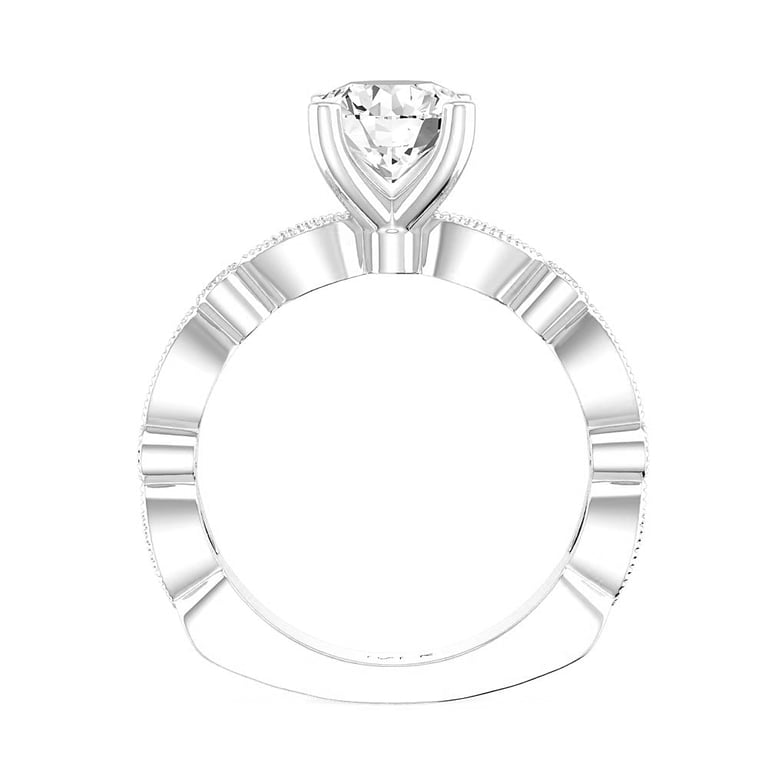 Anna Round White Gold Engagement Ring Design