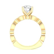 14K Yellow Gold Side Stones 1.00ct Engagement Ring