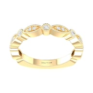 14K Yellow Gold Side Stones 1.00ct Engagement Ring