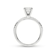 14K White Gold Side Stones 1.00ct Engagement Ring