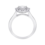 14K White Gold Halo 1.00ct Engagement Ring