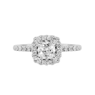 14K White Gold Halo 0.75ct Engagement Ring