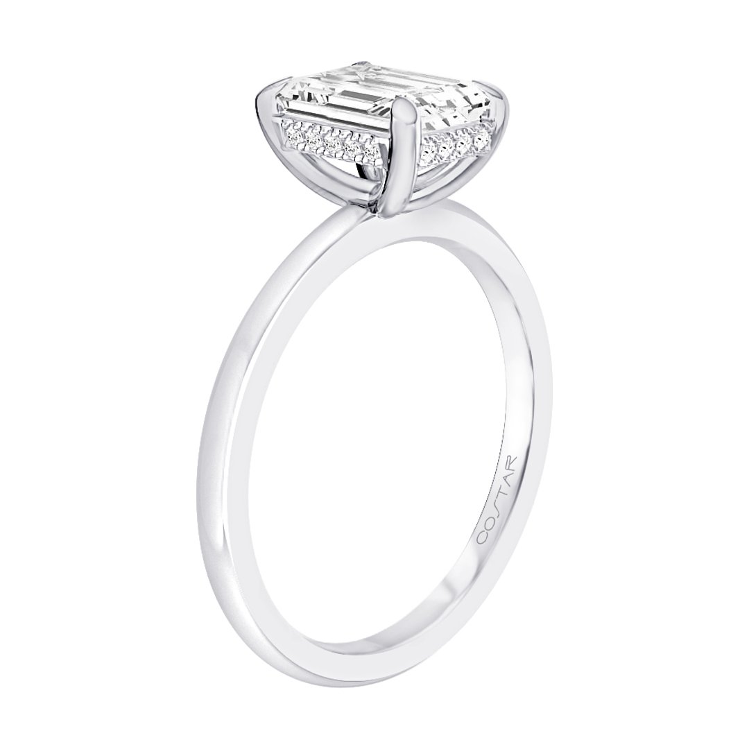 14K White Gold Under Halo 1.50ct Engagement Ring