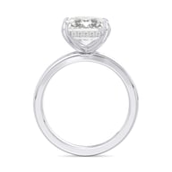 14K White Gold Under Halo 2.50ct Engagement Ring