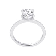 14K White Gold Under Halo 1.00ct Engagement Ring