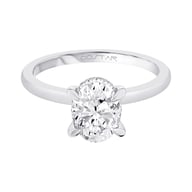 14K White Gold Under Halo 1.00ct Engagement Ring