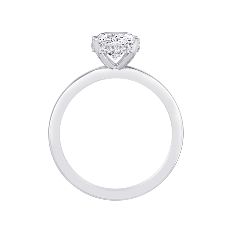 Allura Under Halo 1.50ct Oval White Gold Engagement Ring Design