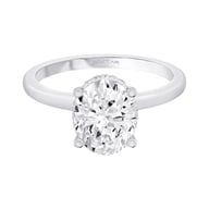 14K White Gold Under Halo 1.50ct Engagement Ring