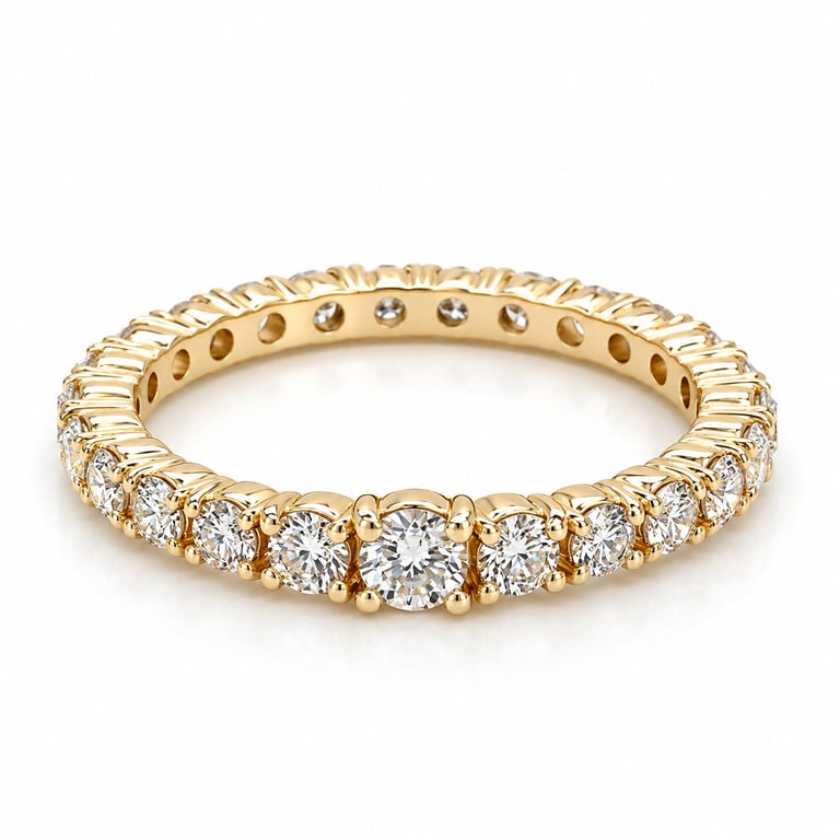 engagement ring with synthetic diamonds