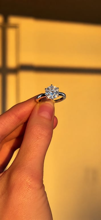 pt950 platinum round engagement ring