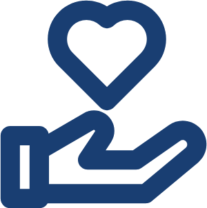 Hand holding heart