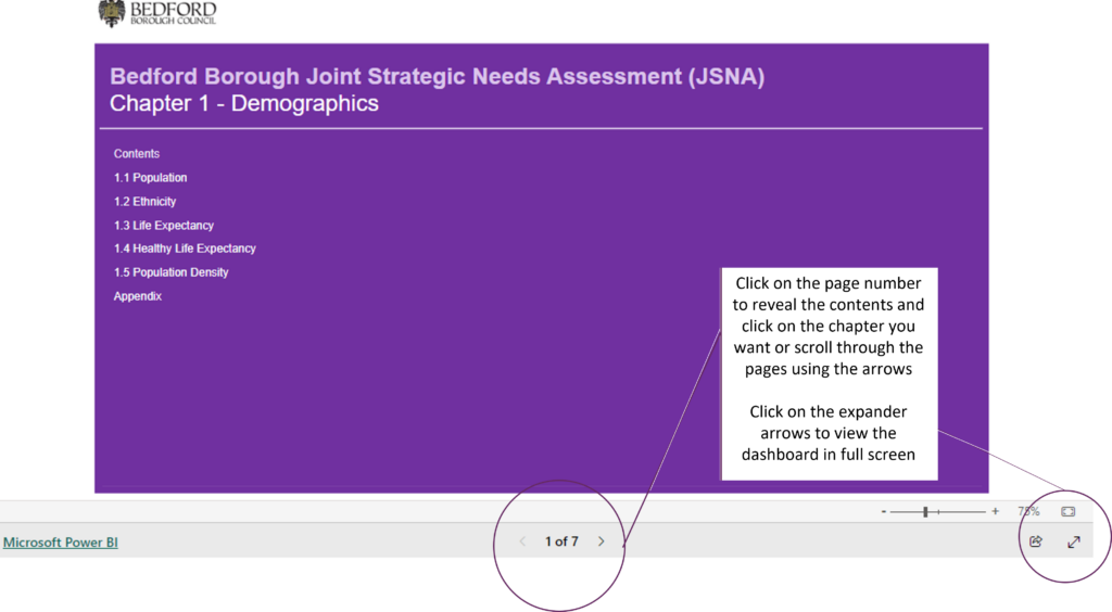 An image showing an example of the demographics dashboard.