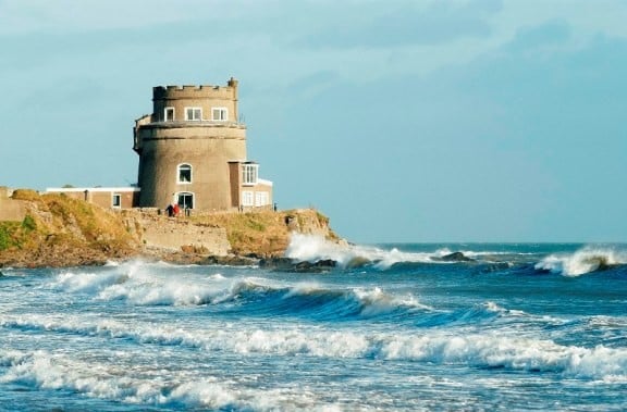 View of Martello Tower from Portmarnock Beach, Fingal