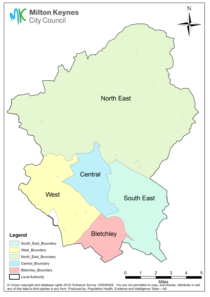 A map of the Neighbourhood (fuller) in Milton Keynes City