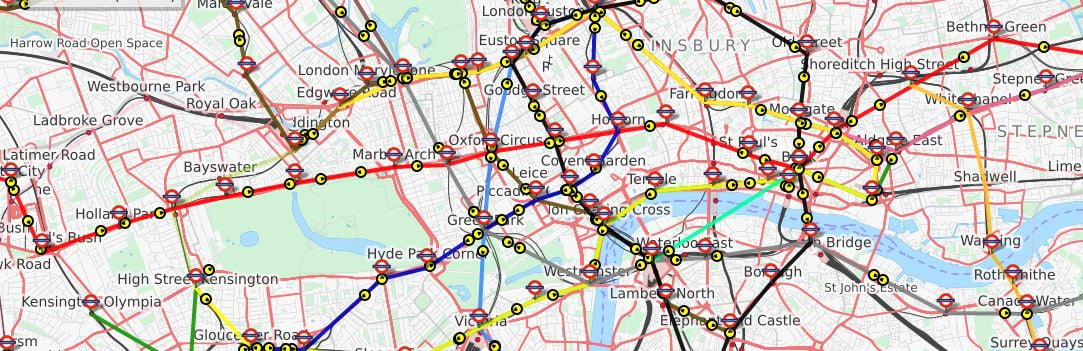 Image for Live Train Map for the London Underground
