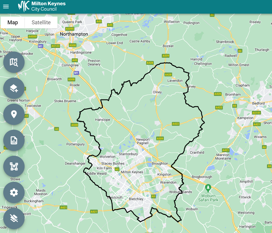 An image showing the Milton Keynes Local Insight tool