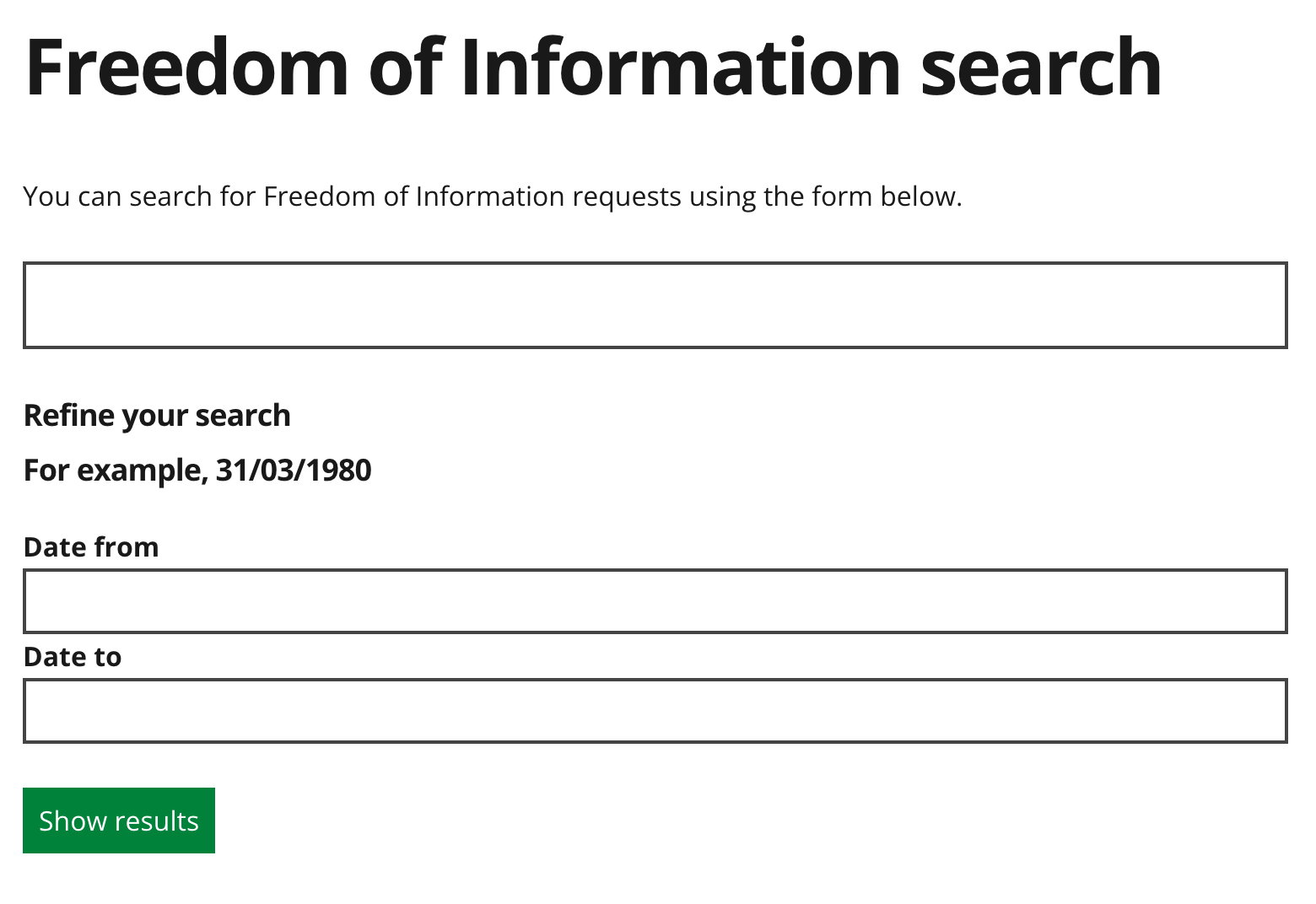 Image for Search FOI Responses