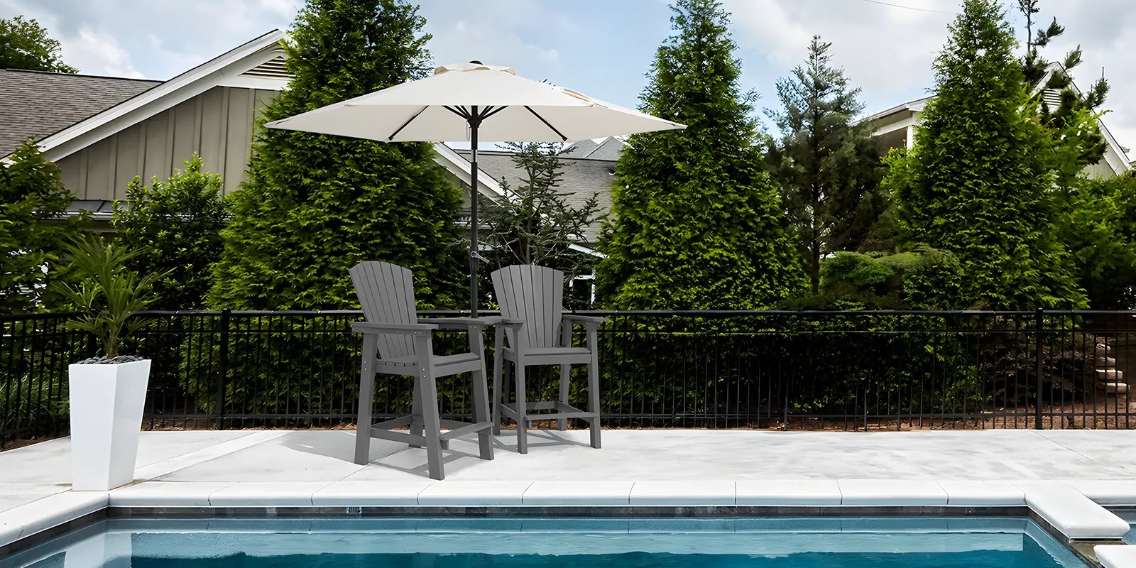 Bar Height Adirondack Chair with Connecting Table Serwall