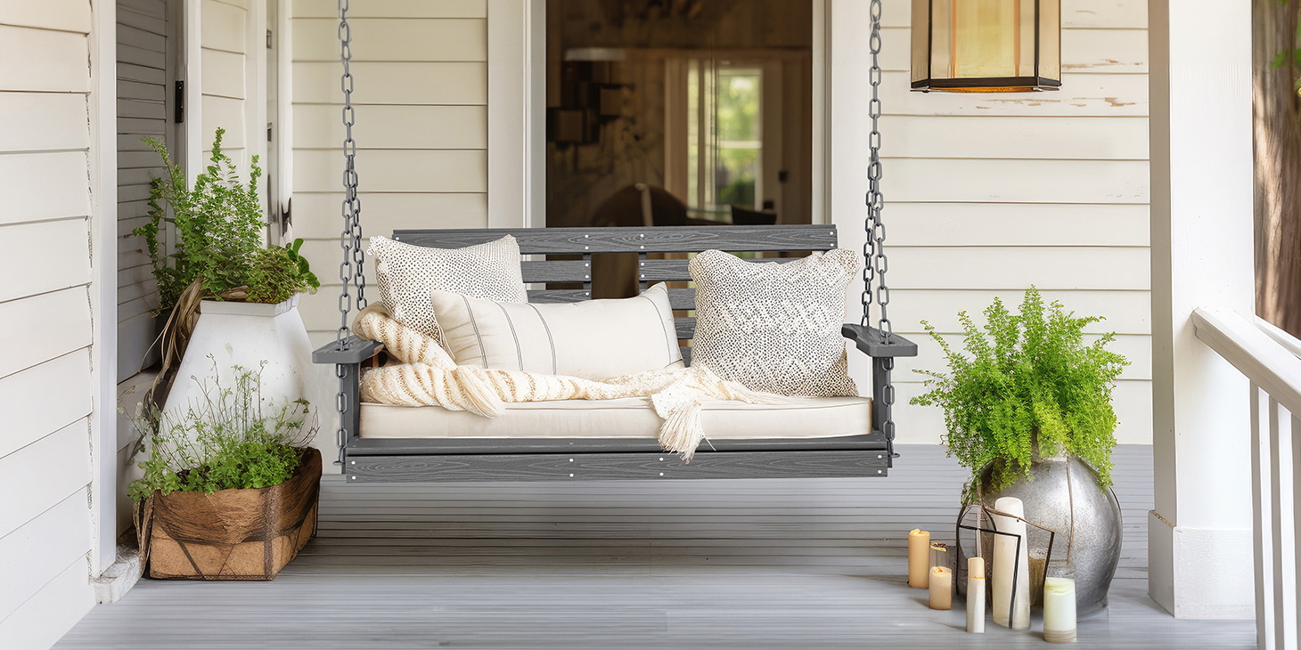 Loveseat Hanging Porch Swing Chair for All weather Serwall